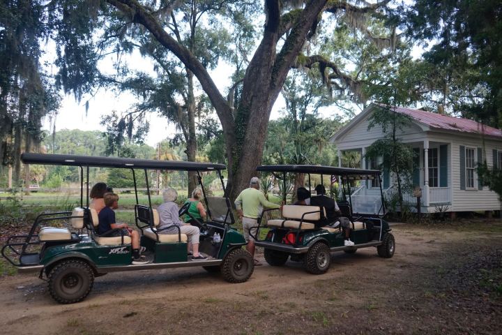 a truck is parked in front of a house