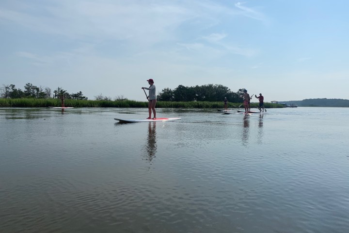 a small boat in a body of water