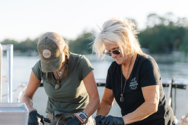a person sitting at a table with food